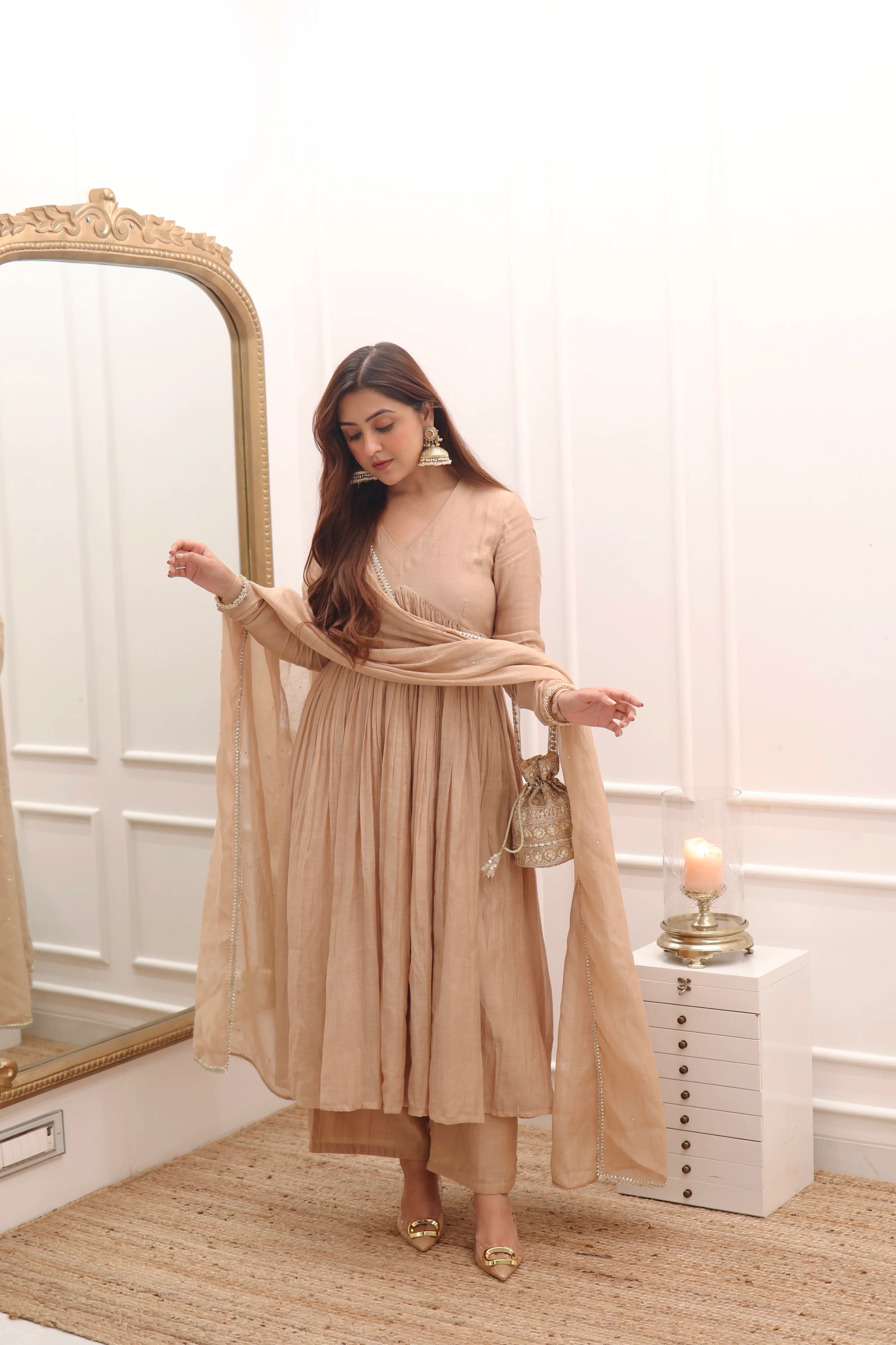 MOGRA EMBROIDERY KURTA SET
