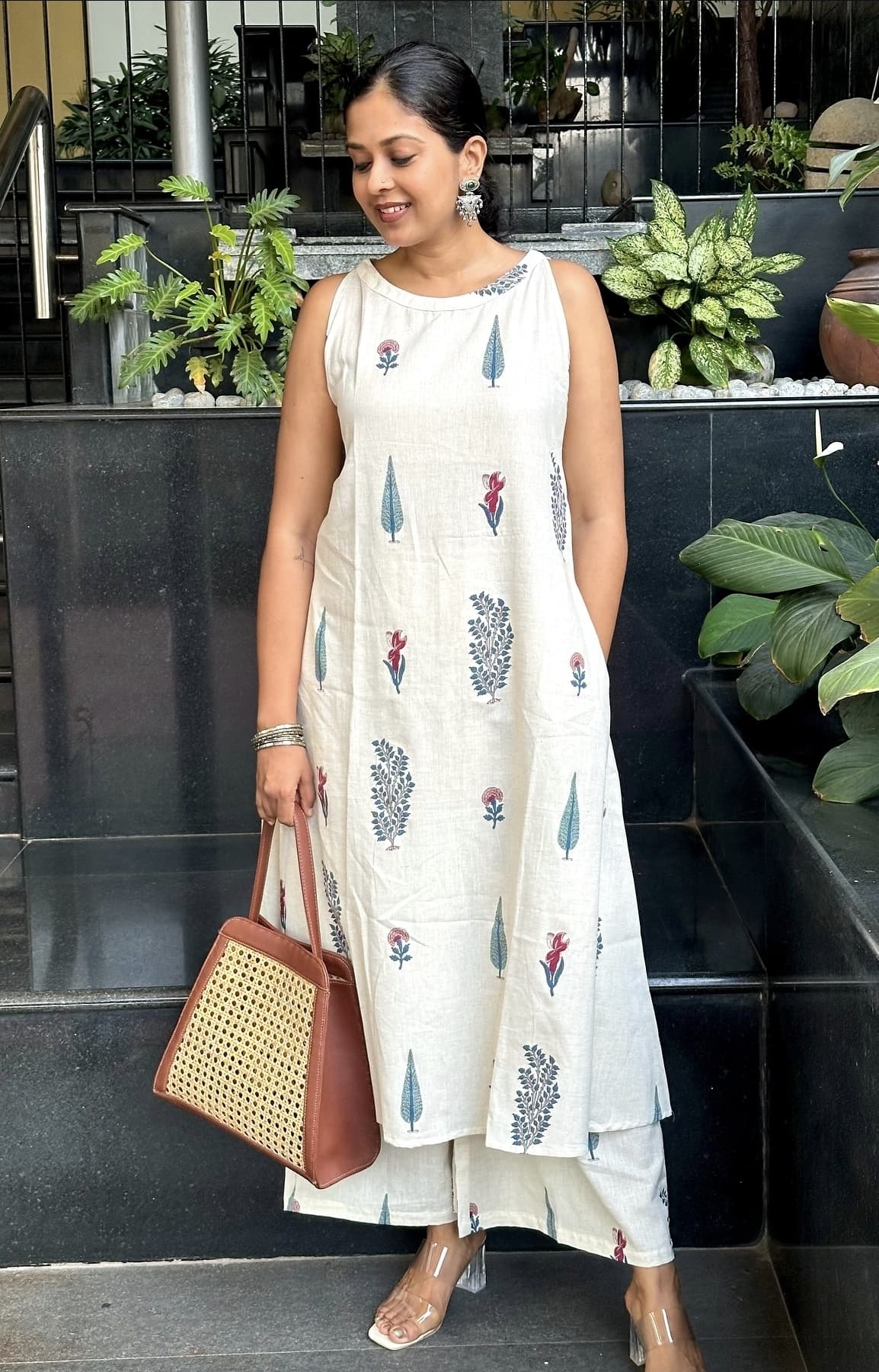 COTTON KURTI WITH PANT AND DUPATTA